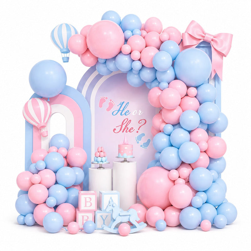 “Colorful party decorations with balloons, streamers, and a decorated table.”
