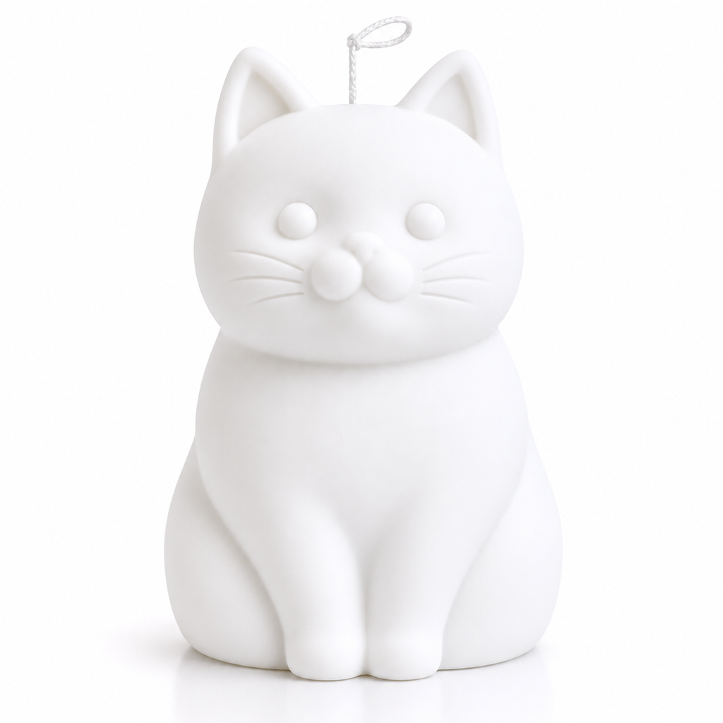شمعة معطرة Purrfect مقاس 9 سم (أبيض)