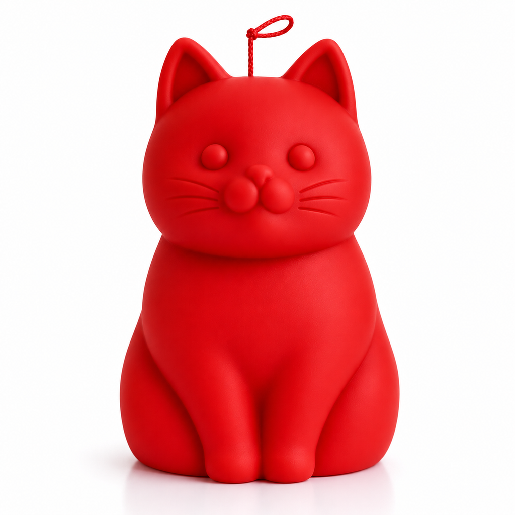 شمعة معطرة Purrfect 9 سم (أحمر)
