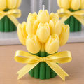 Tulip Bouquet Scented Candle 10cm(Yellow)