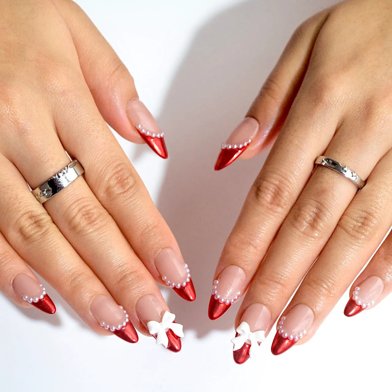 Ruby Bow Press-On Nails