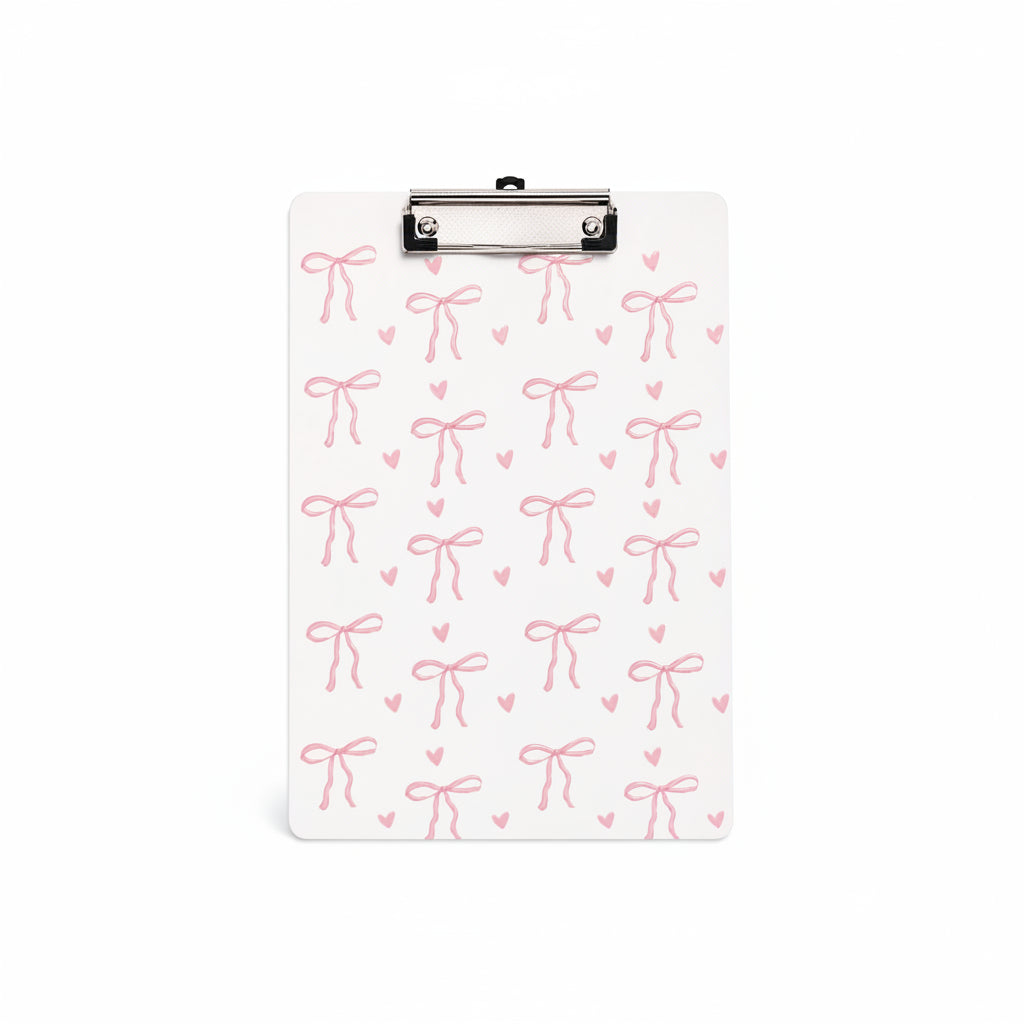 Pink Bow Clipboard - School Stationery | Asena Boutique Qatar