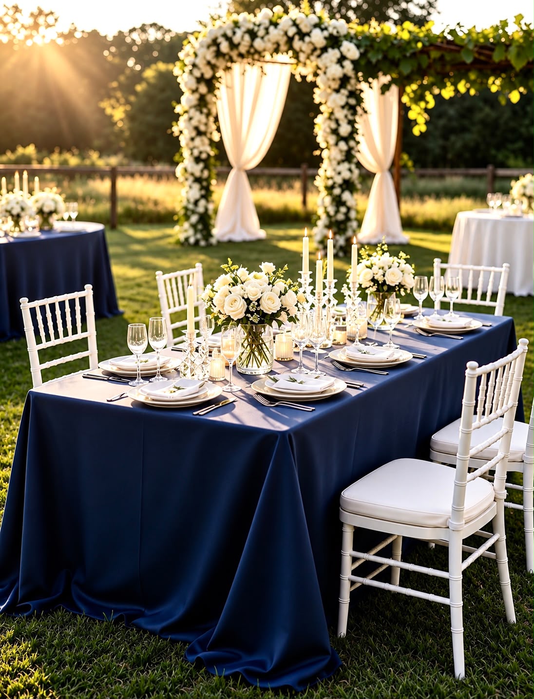 Navy Blue Tablecloth - Party Tableware | Asena Boutique Qatar