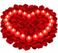 Heart LED Candles & Rose Petals - Gift | Asena Boutique Qatar