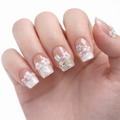 Blush Pearl Flower Nails
