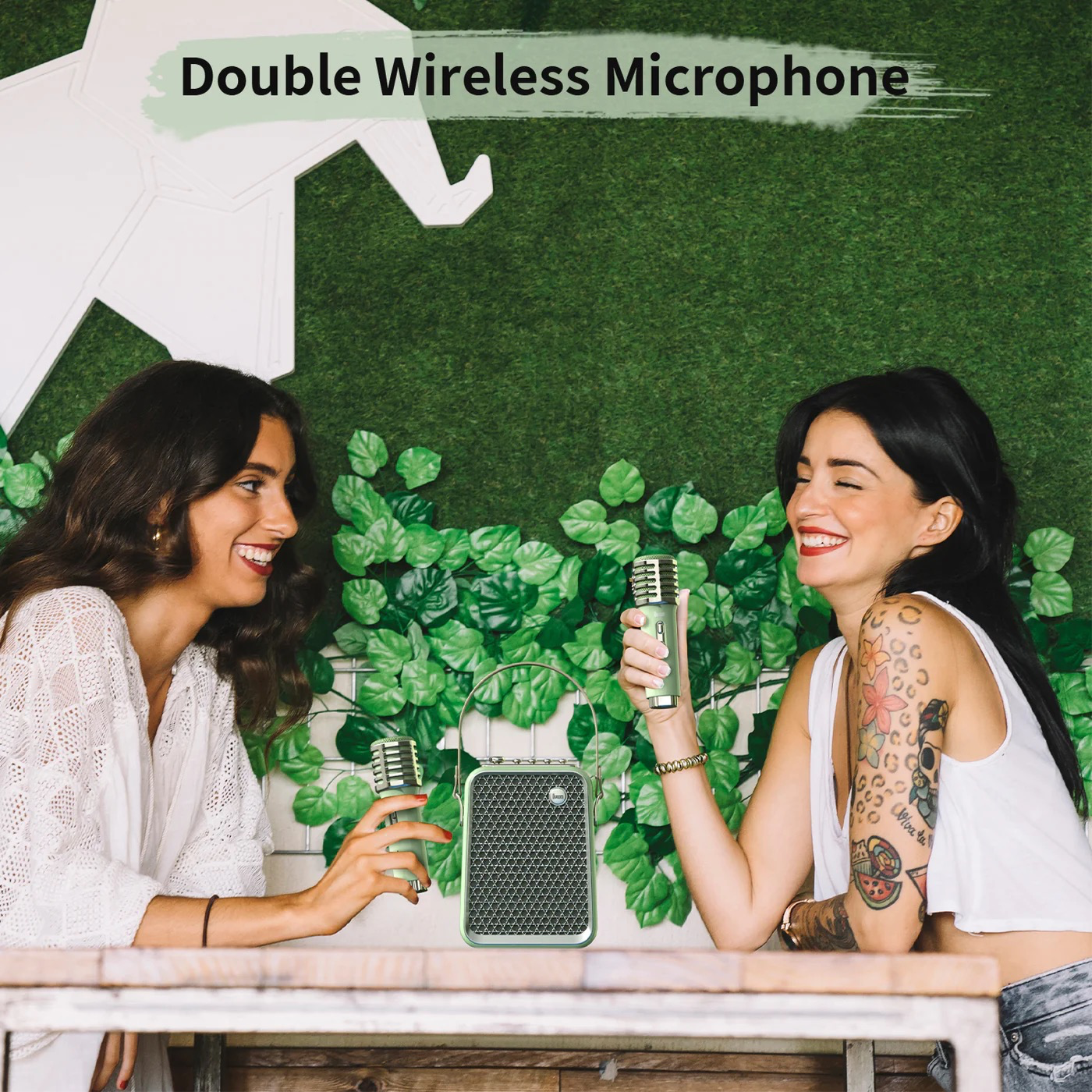 Divoom Songbird-HQ Portable Karaoke Bluetooth Speaker | Home KTV sound set - White
