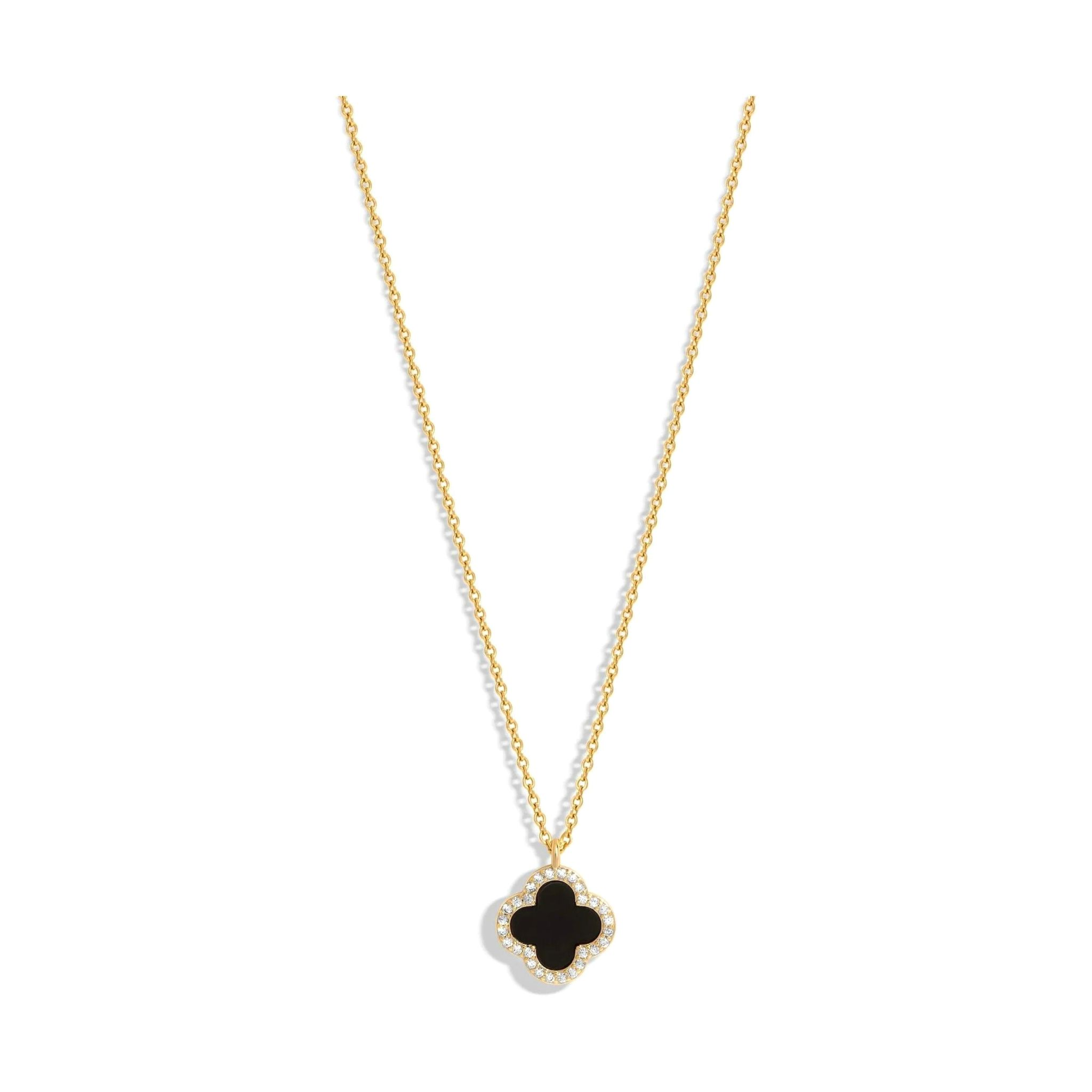 Black Clover Pendant Necklace