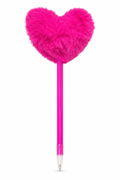 Hot Pink Fluffy Heart Ballpoint Pen - Pen Set | Asena Boutique Qatar