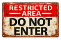 Restricted Area Metal Sign - Halloween Decoration | Asena Boutique Qatar