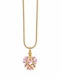 Pink Crystal Heart Pendant Necklace - Women's Necklace | Asena Boutique Qatar