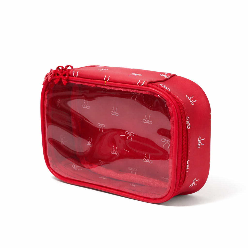 Ruby Bow Cosmetic Bag