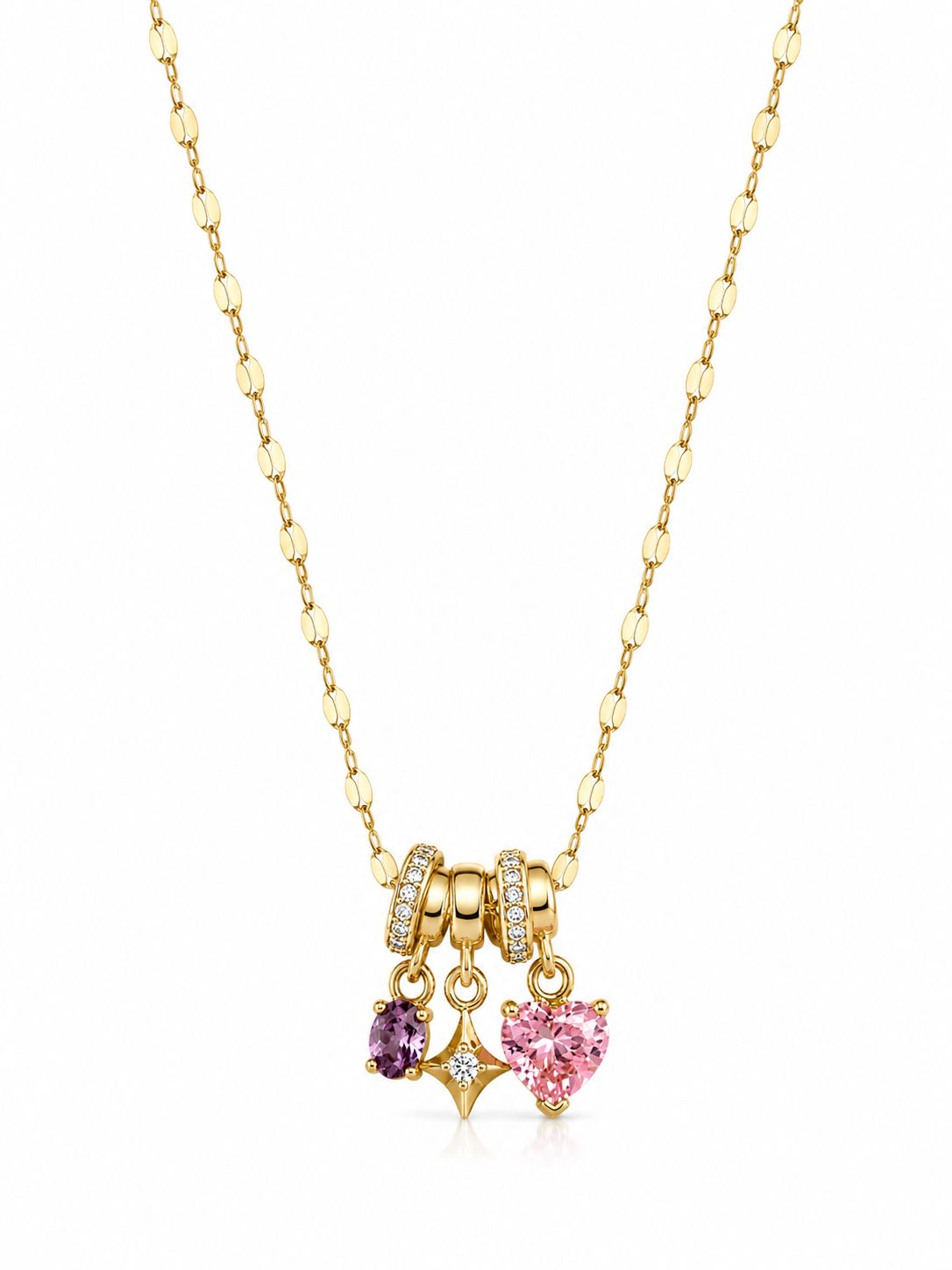 Charm Crystal Pendant Necklace - Women's Necklace | Asena Boutique Qatar