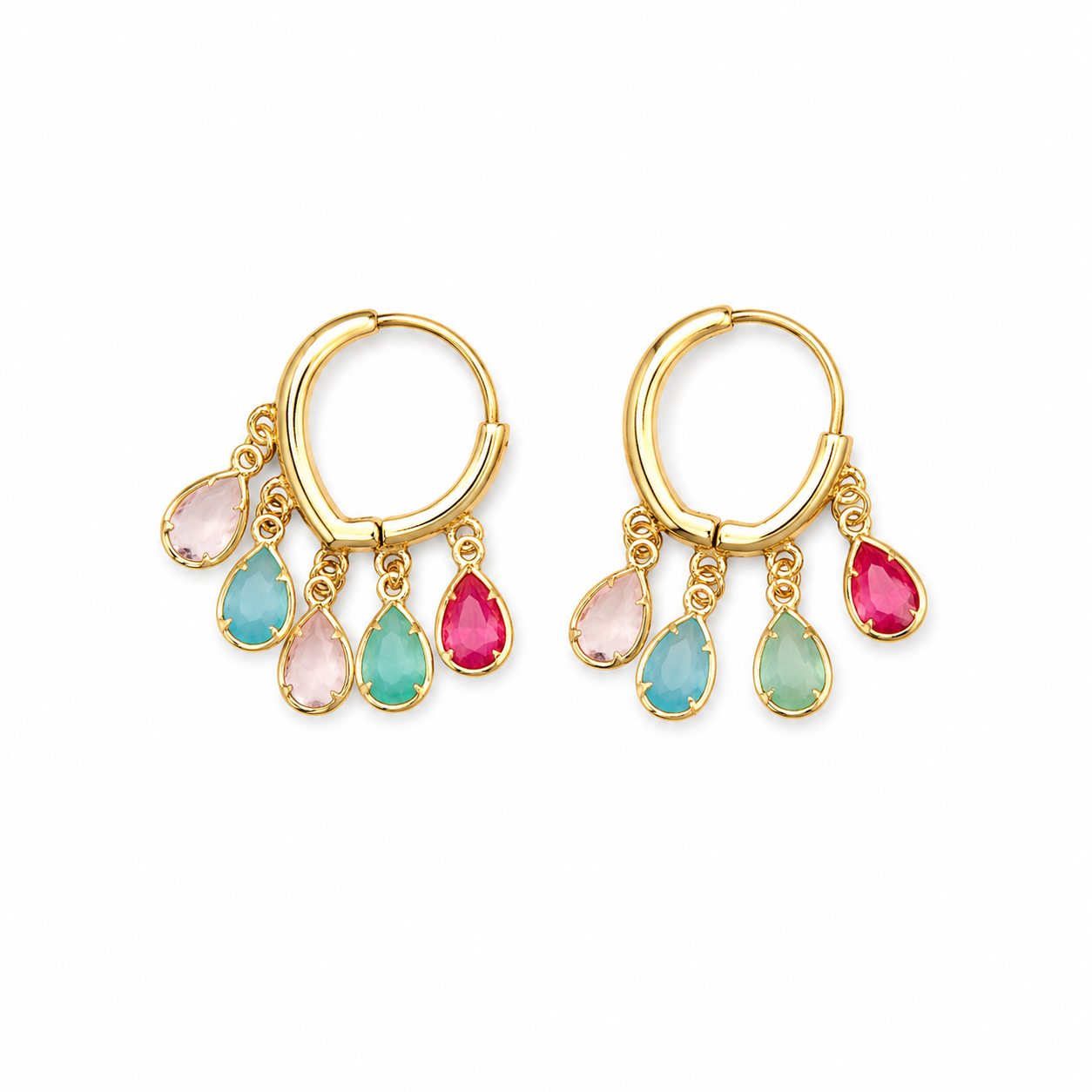Teardrop Hoop Earrings - Women's Earrings | Asena Boutique Qatar