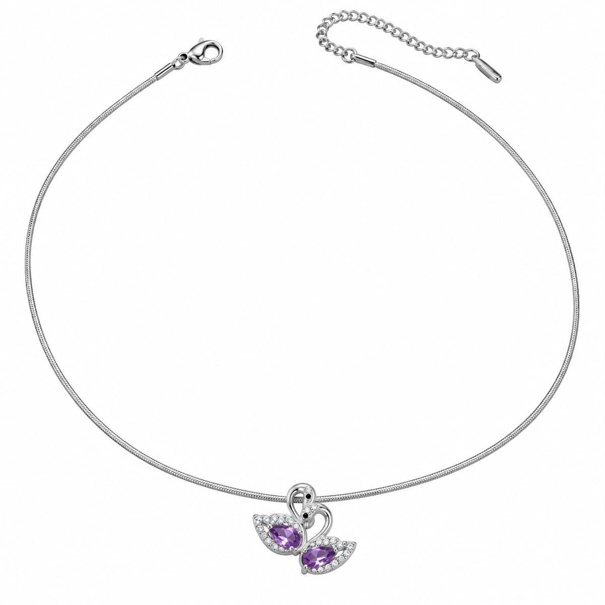 Silver Swan Necklace - Women's Necklace | Asena Boutique Qatar