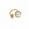 Open Baroque Pearl Ring - Women's Ring | Asena Boutique Qatar