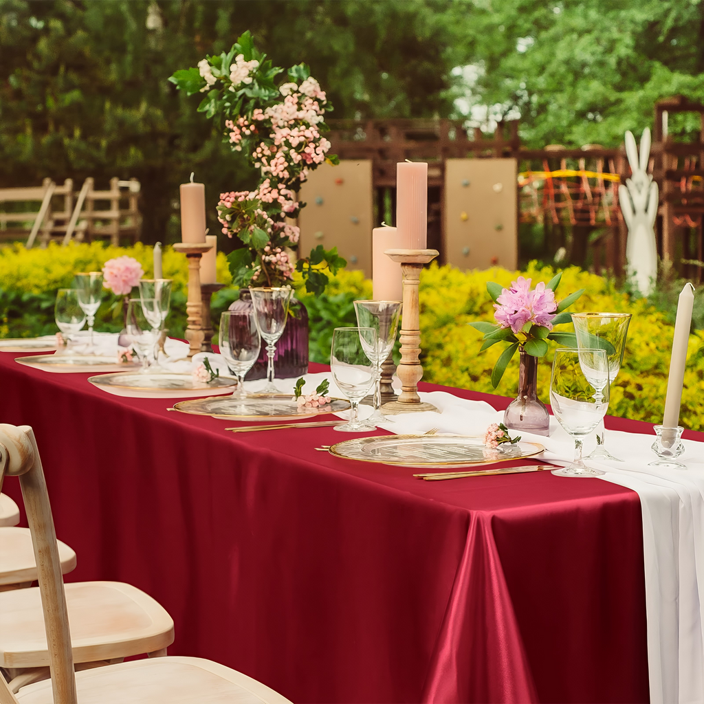 Red Satin Tablecloth 100*140cm