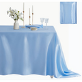 Light Blue Satin Tablecloth