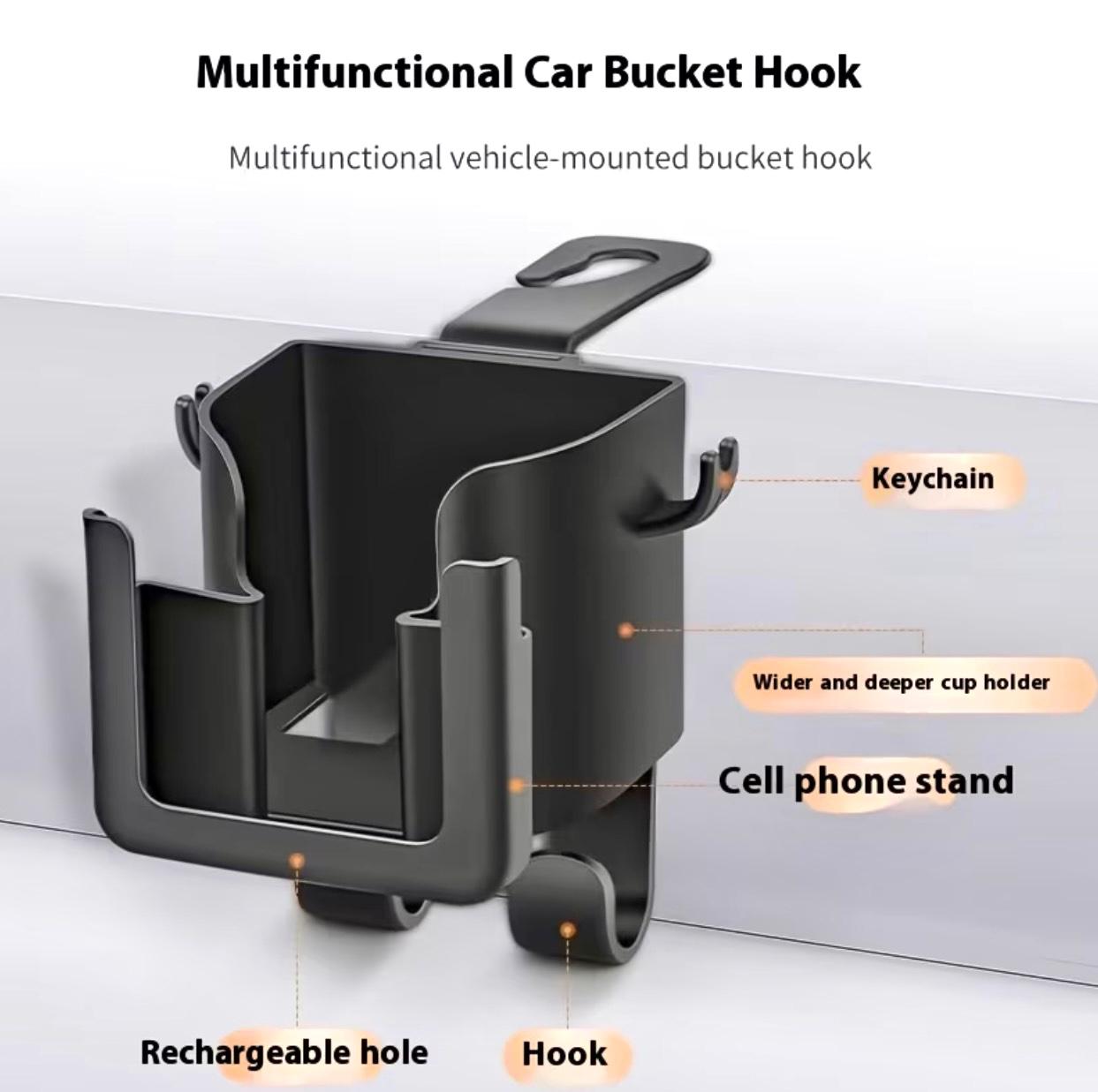 Cup Holder & Multi-Function Car Hook