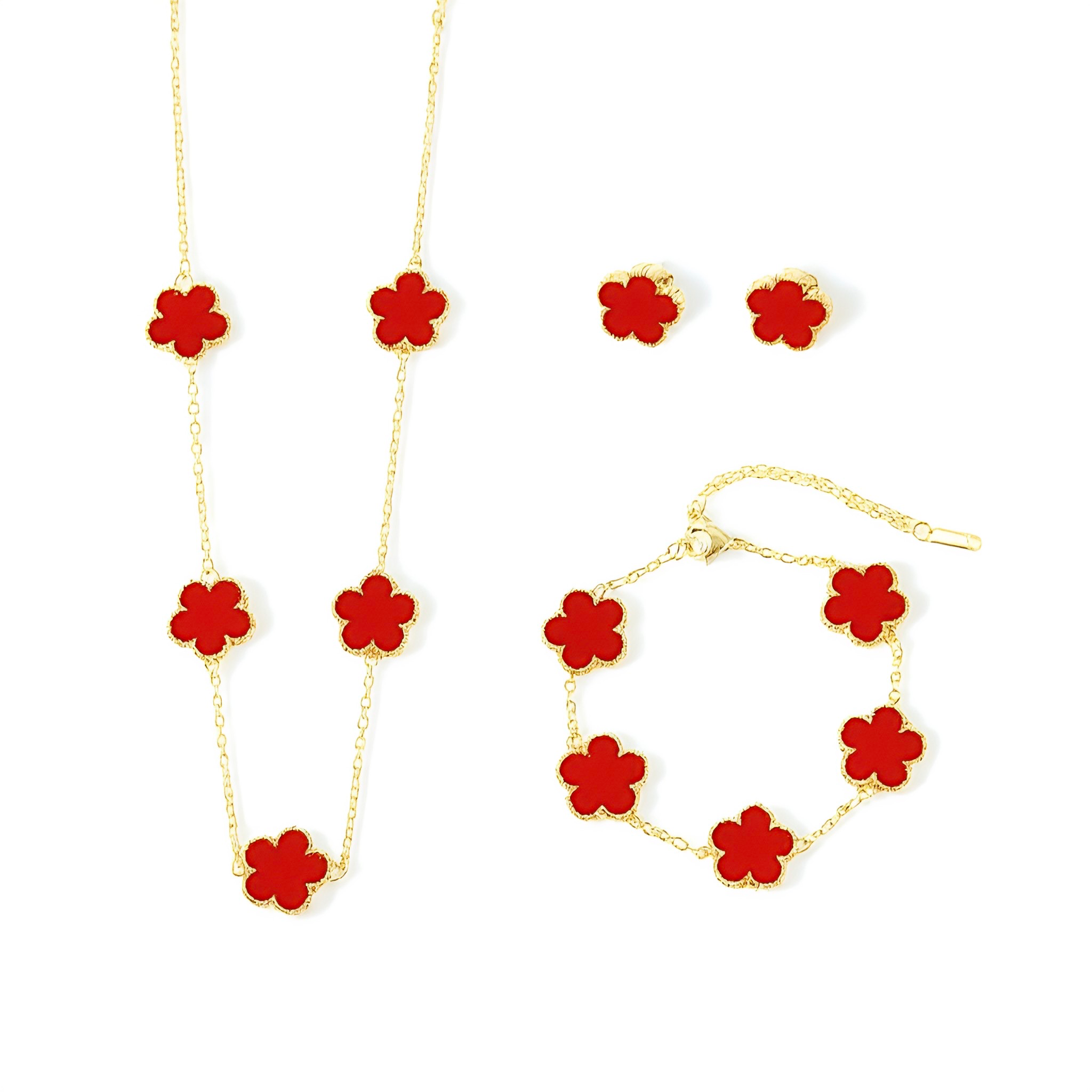 Red Clover Jewelry Set