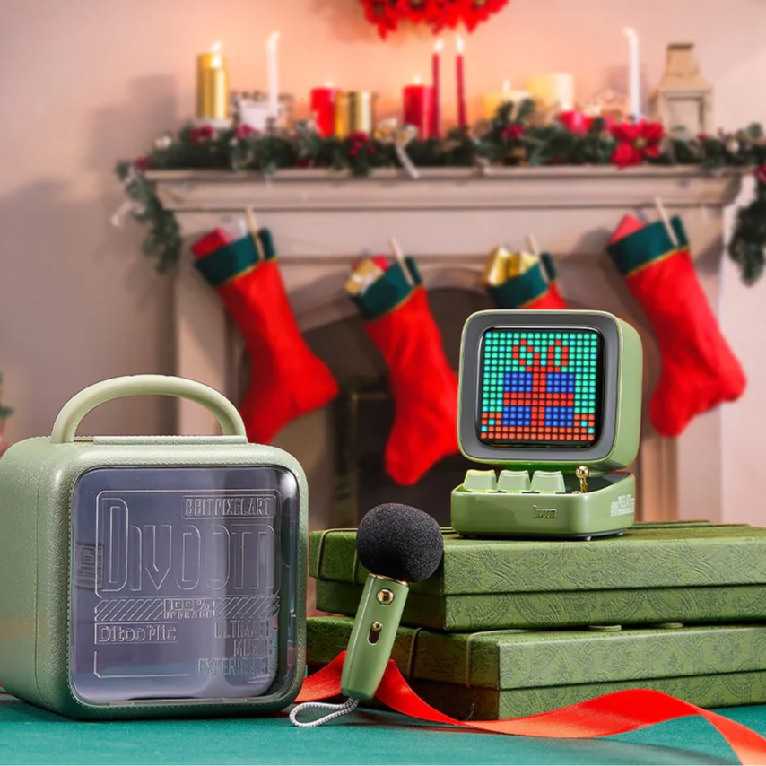 Divoom Ditoo – Mic Mini Karaoke Machine Pixel Art Bluetooth Speaker - Green