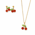 Cherry Necklace & Earrings Set