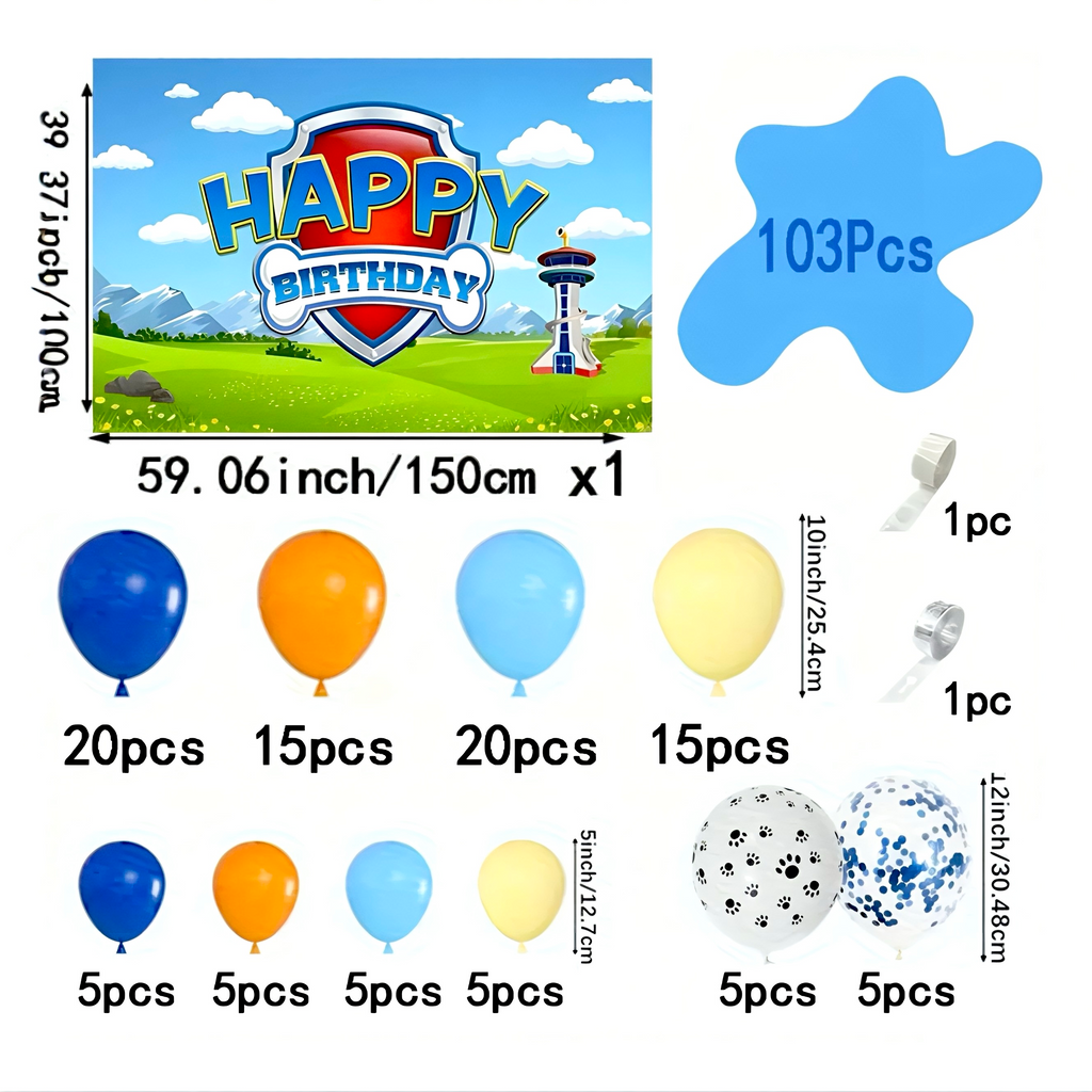 Paw Patrol Birthday Decoration Set