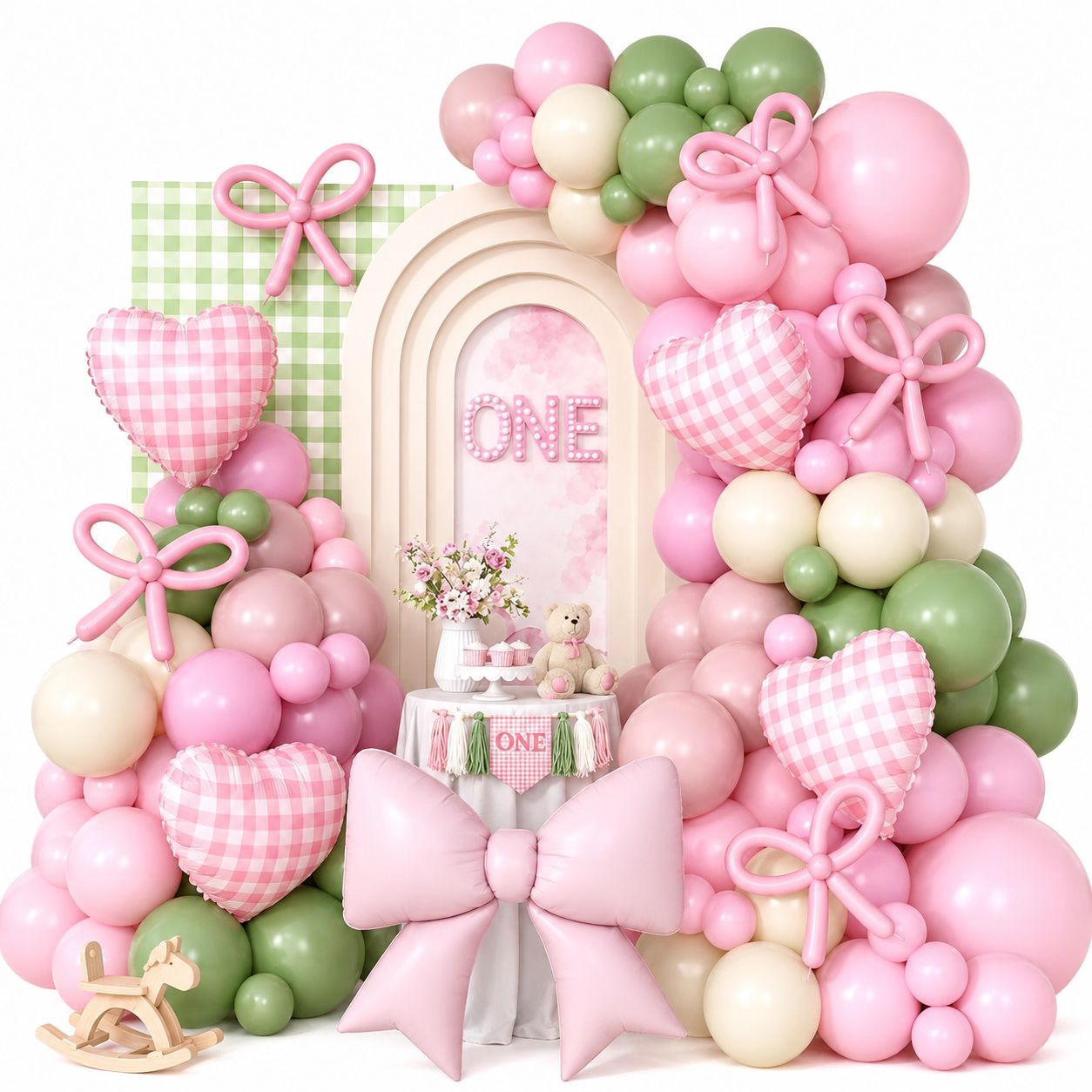 Pastel Bow Balloon Arch Kit