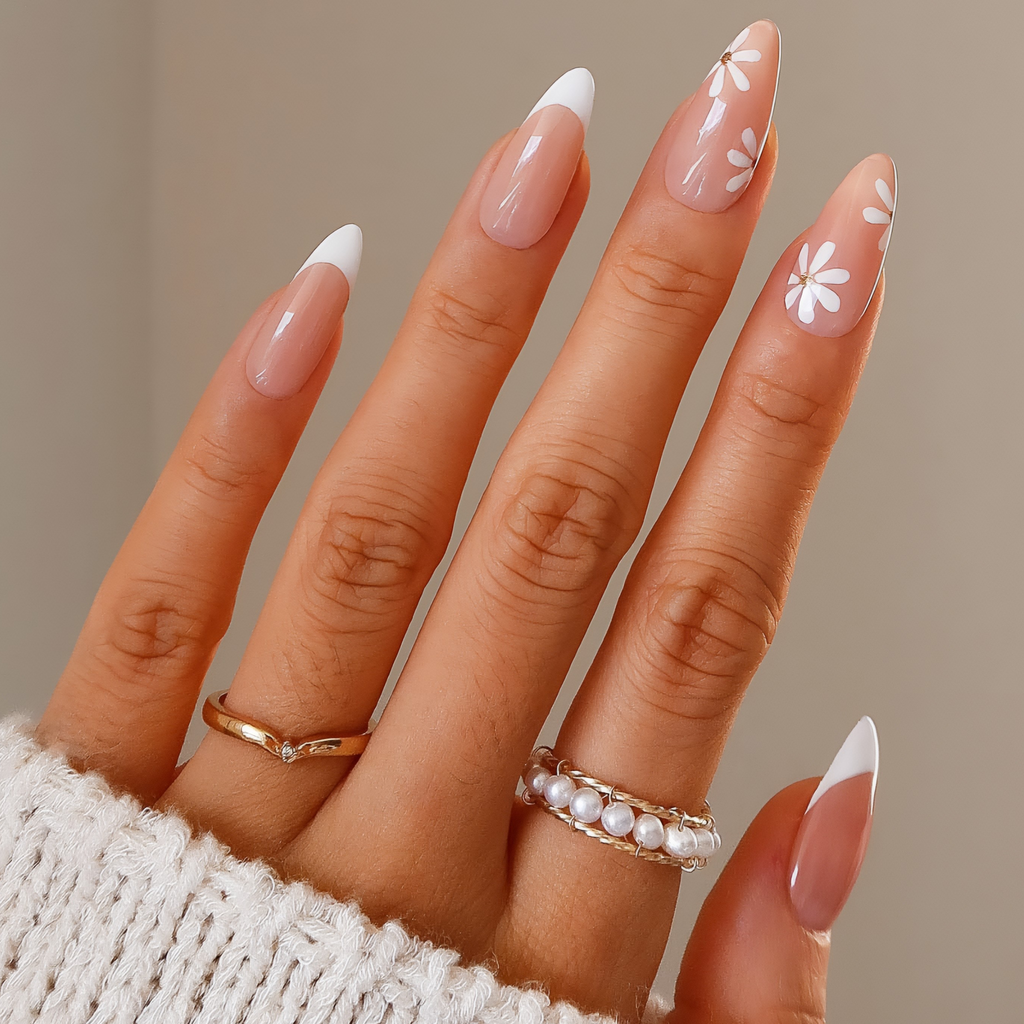 Daisy Glacé Press-on Nails