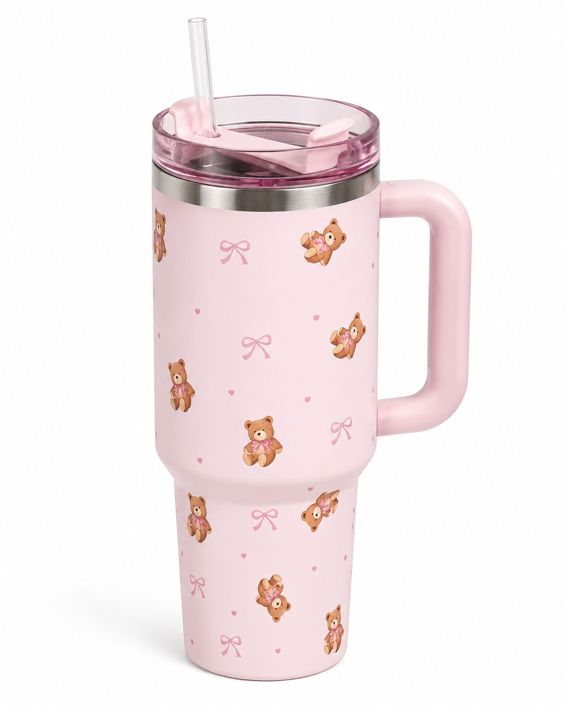 Teddy Bow Insulated Travel Tumbler - Water Bottle | Asena Boutique Qatar