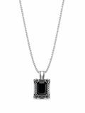 Black Onyx Pendant - Men's Necklace | Asena Boutique Qatar