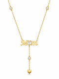Mom Heart Drop Necklace - Women's Necklace | Asena Boutique Qatar