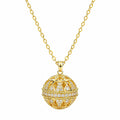 Celestial Crystal Orb Necklace - Women's Necklace | Asena Boutique Qatar