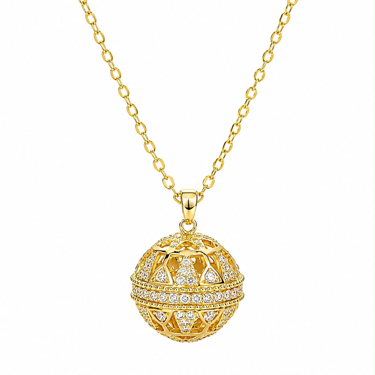 Celestial Crystal Orb Necklace - Women's Necklace | Asena Boutique Qatar
