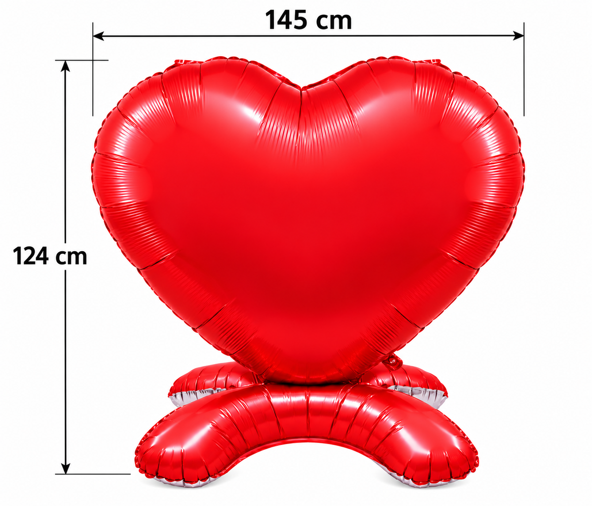 Standing Red Heart Balloon - Balloon | Asena Boutique Qatar