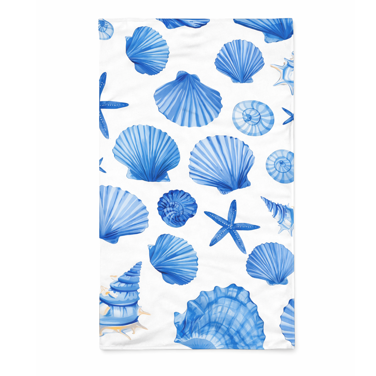 Blue Seashell Beach Mat