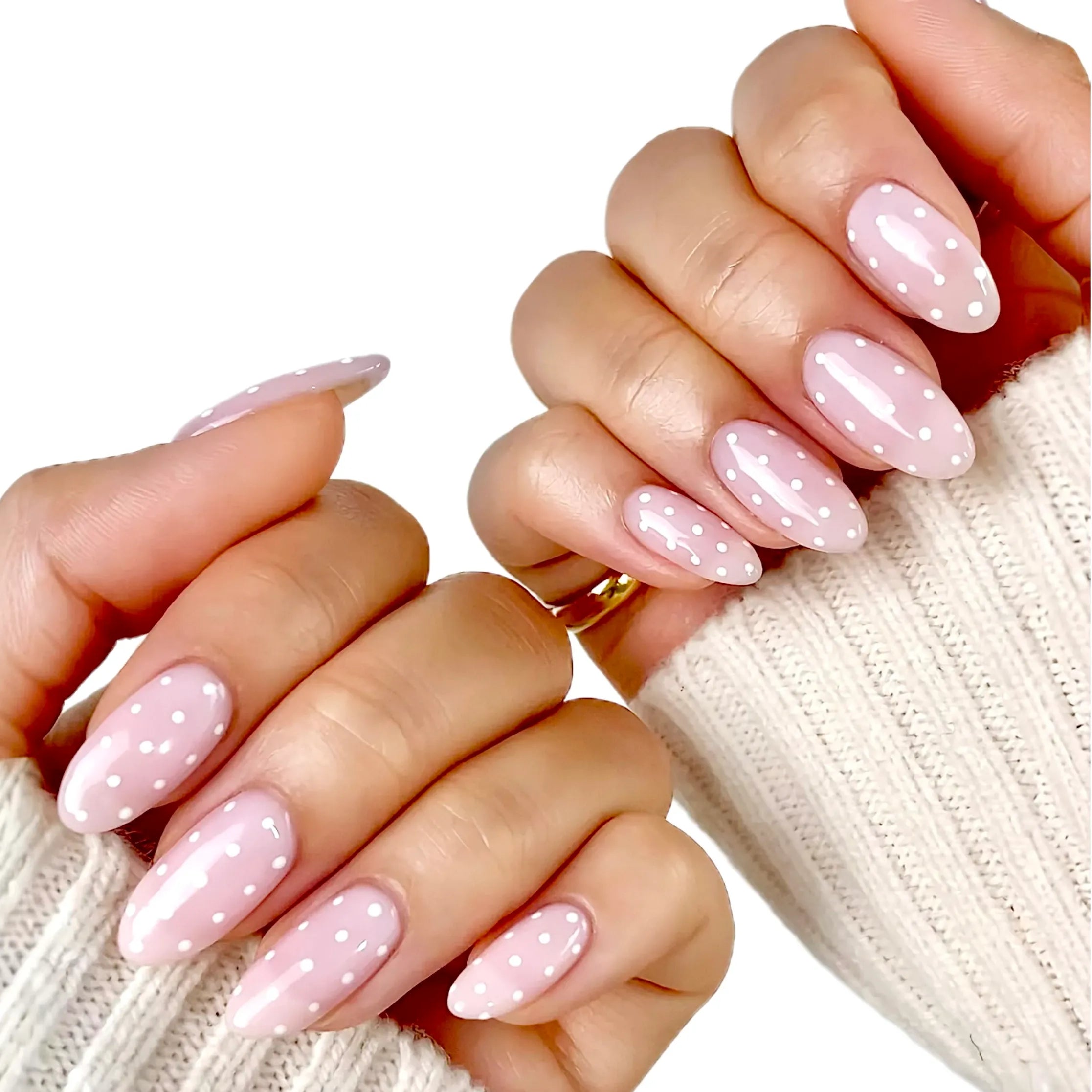 Polka Pink Nails