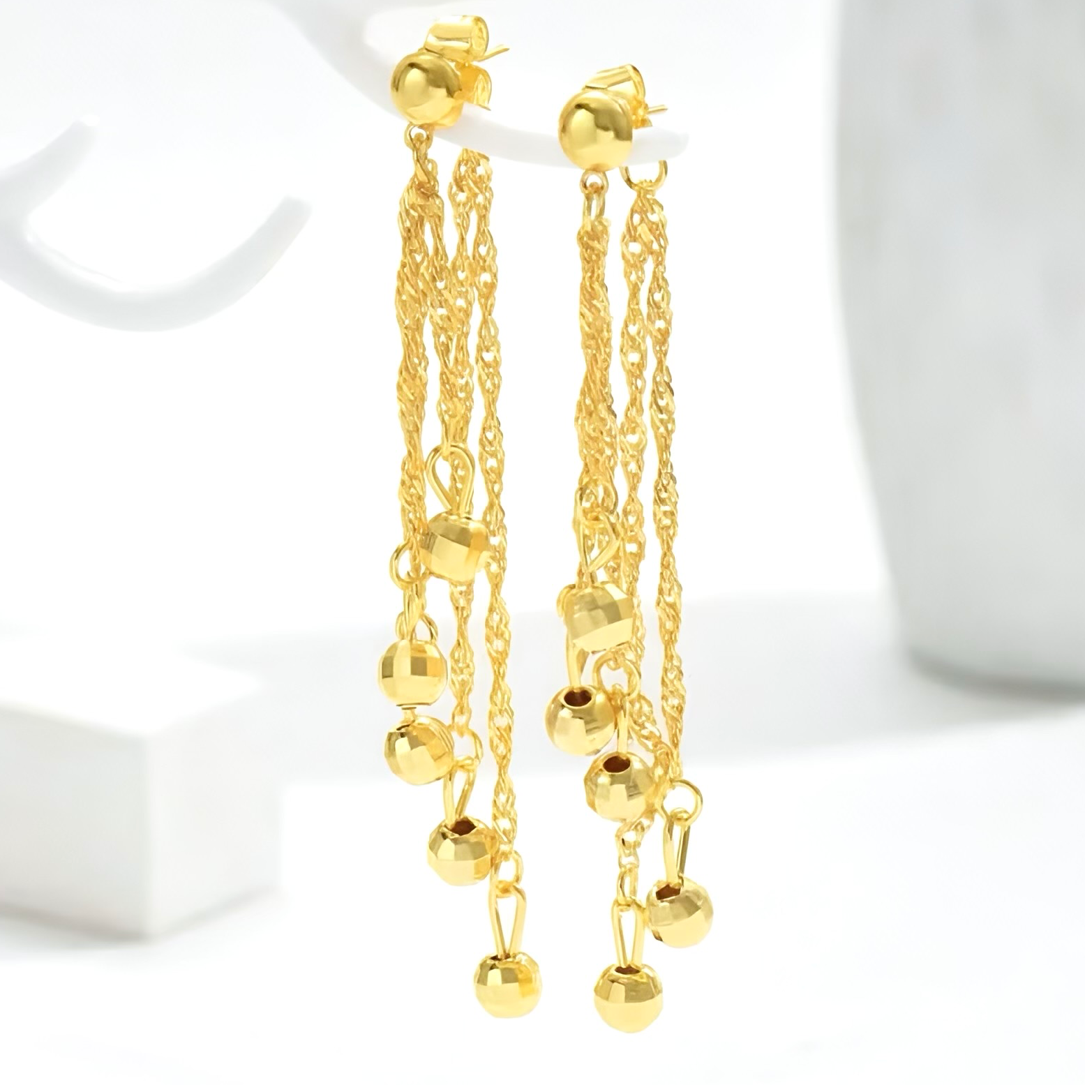 Golden Cascade Earrings
