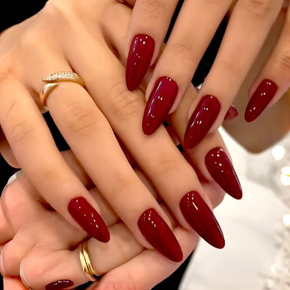Crimson Luxe Press-on Nails