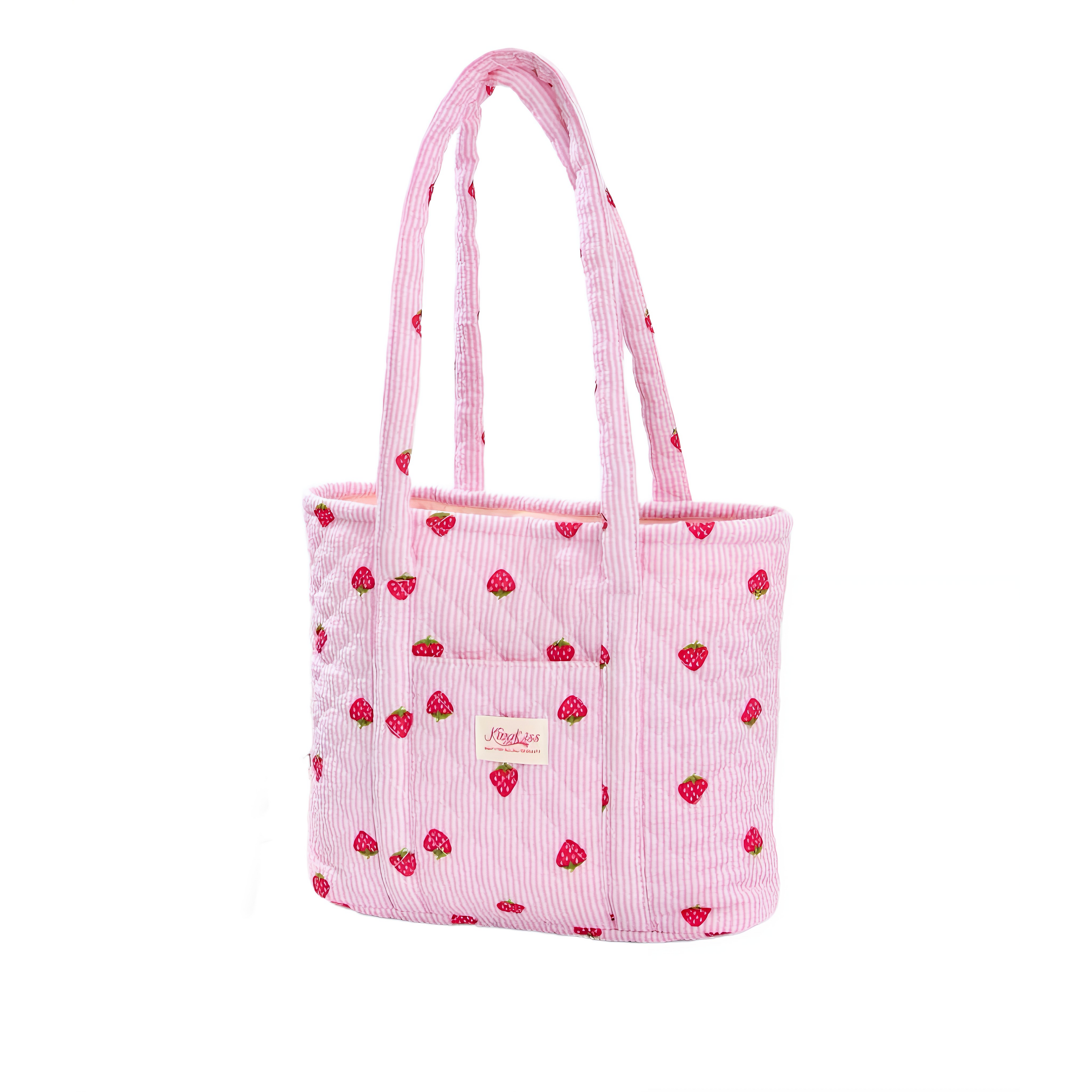 Strawberry Pink Tote Bag - School Bag | Asena Boutique Qatar