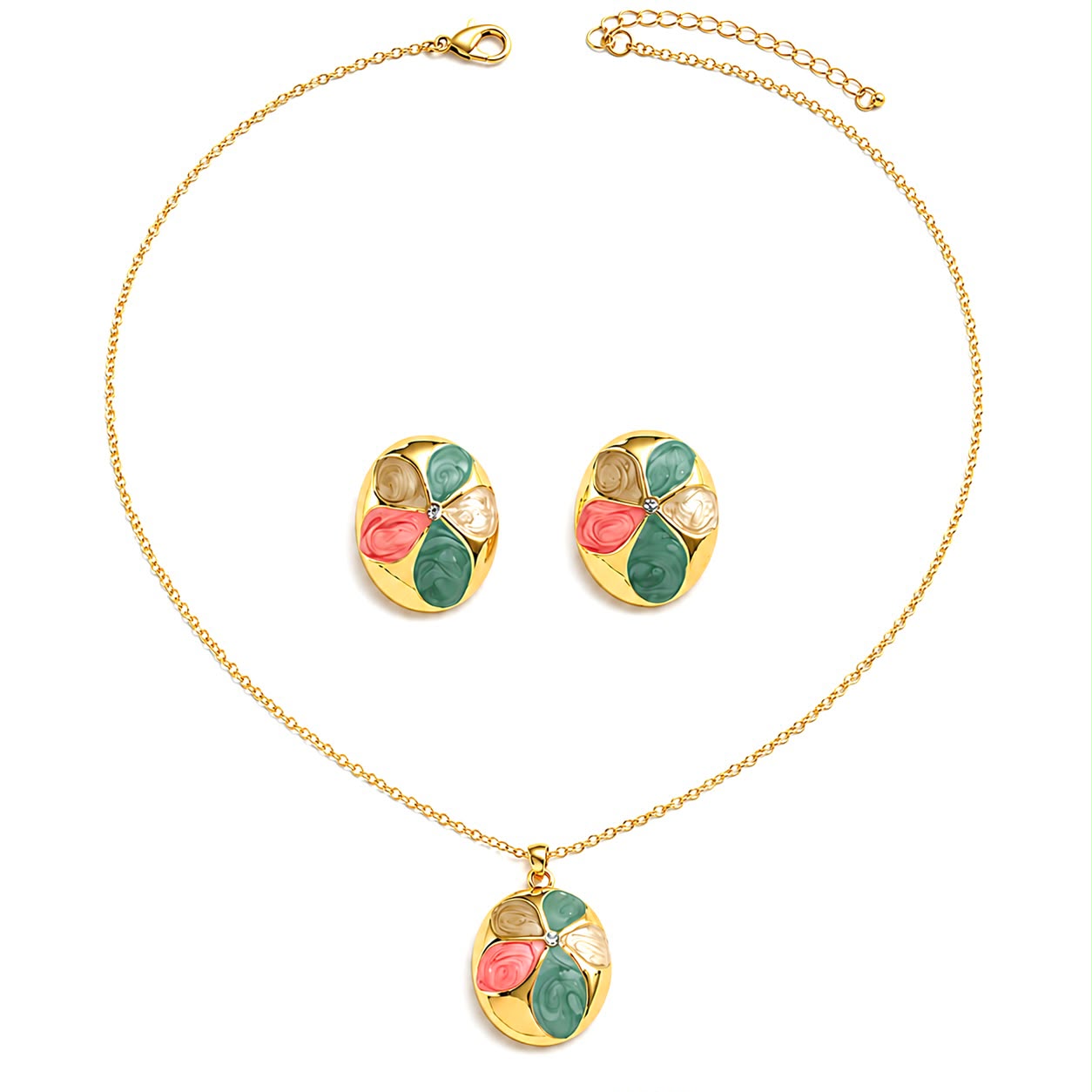 Bloom Mosaic Jewelry Set - Women's Jewelry Set | Asena Boutique Qatar