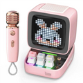 Divoom Ditoo – Mic Mini Karaoke Machine Pixel Art Bluetooth Speaker Pink