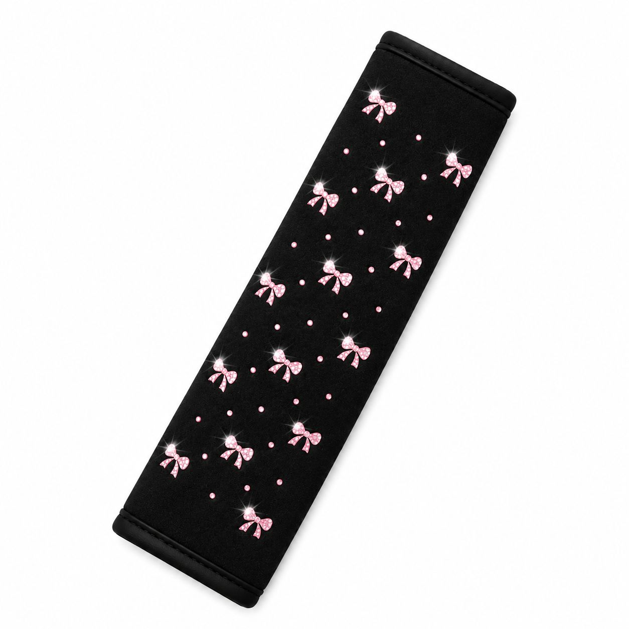 Pink Bow Pattern Seat Belt Cover - Automotive Accessory | Asena Boutique Qatar