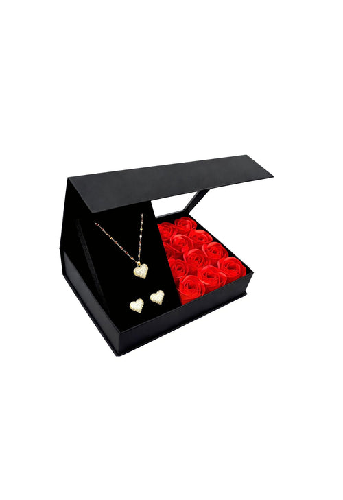 Black Rose Jewelry Gift Box