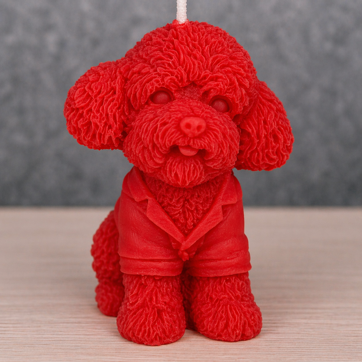 Dapper Poodle Scented Candle 5cm (Red)