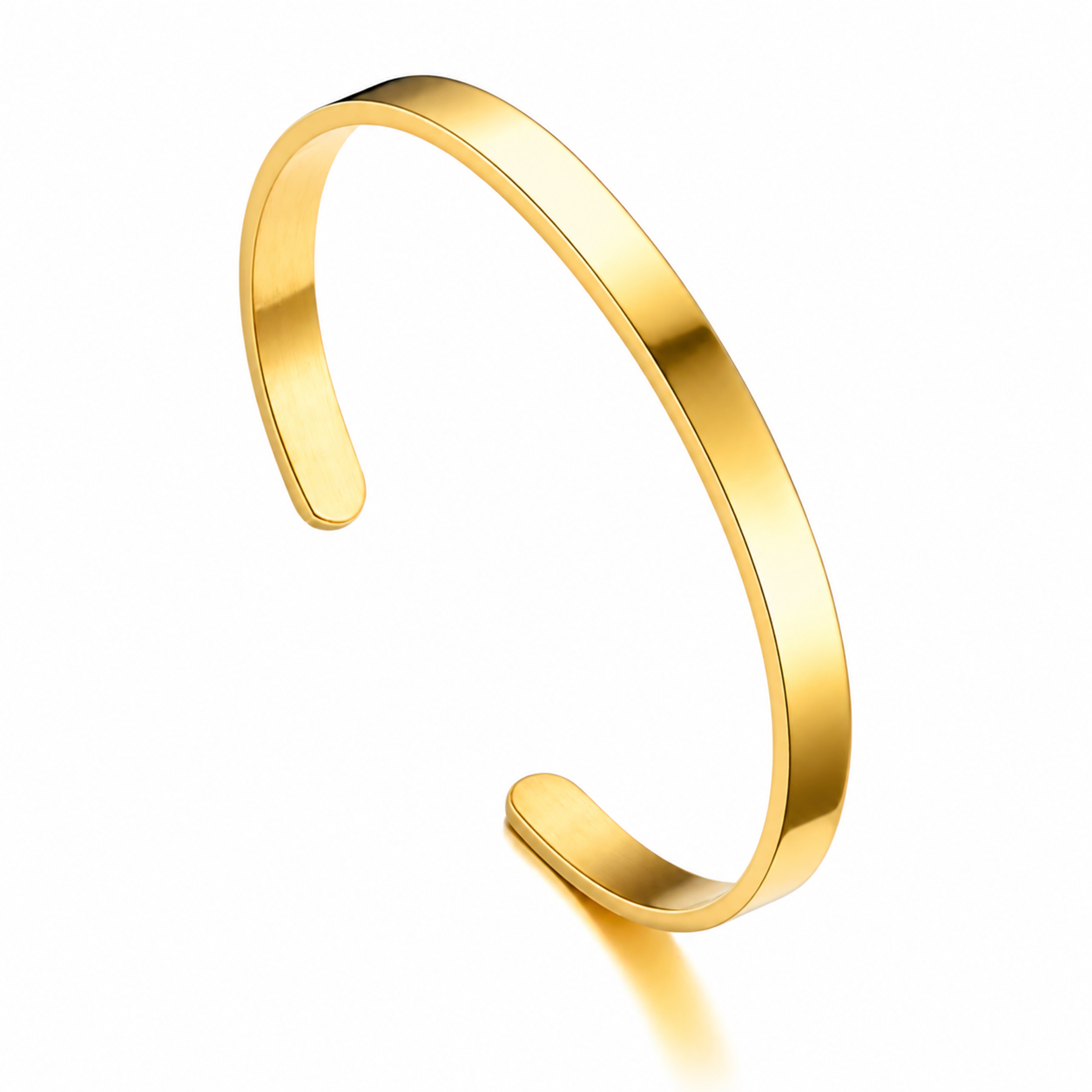 Minimalist Gold Open Cuff Bracelet - Men's Bracelet | Asena Boutique Qatar