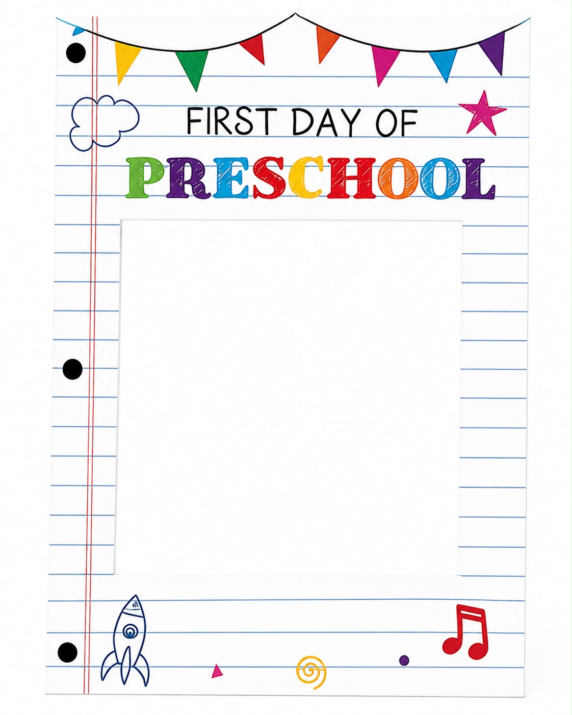 First Day of Preschool Photo Sign - Photo Booth | Asena Boutique Qatar
