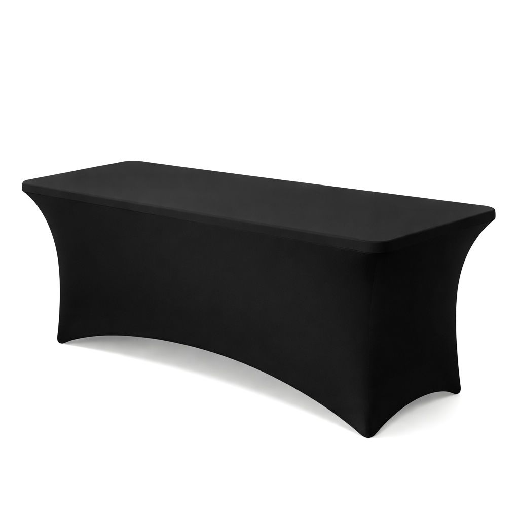 Black Table Cover Stretch - Wrinkle Free