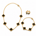 Noir Clover Luxe Jewelry Set - Women's Jewelry Set | Asena Boutique Qatar