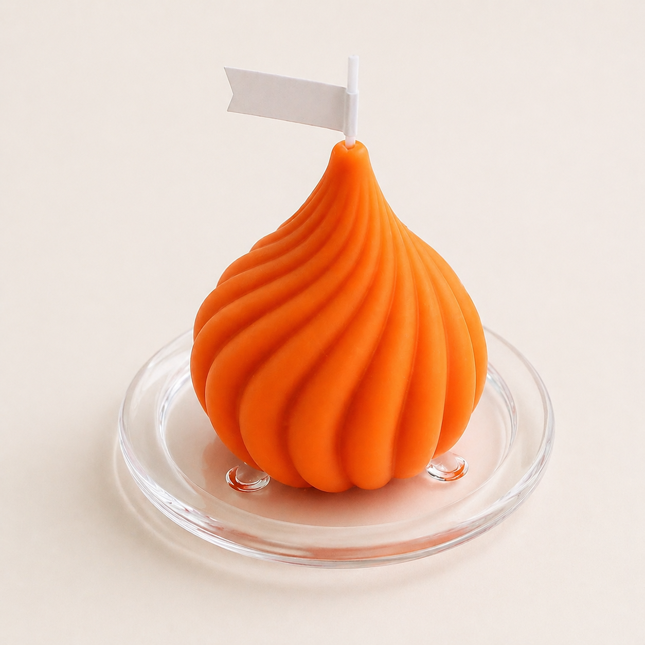 Whimsical Swirl Scented Candles 6 cm (Orange)