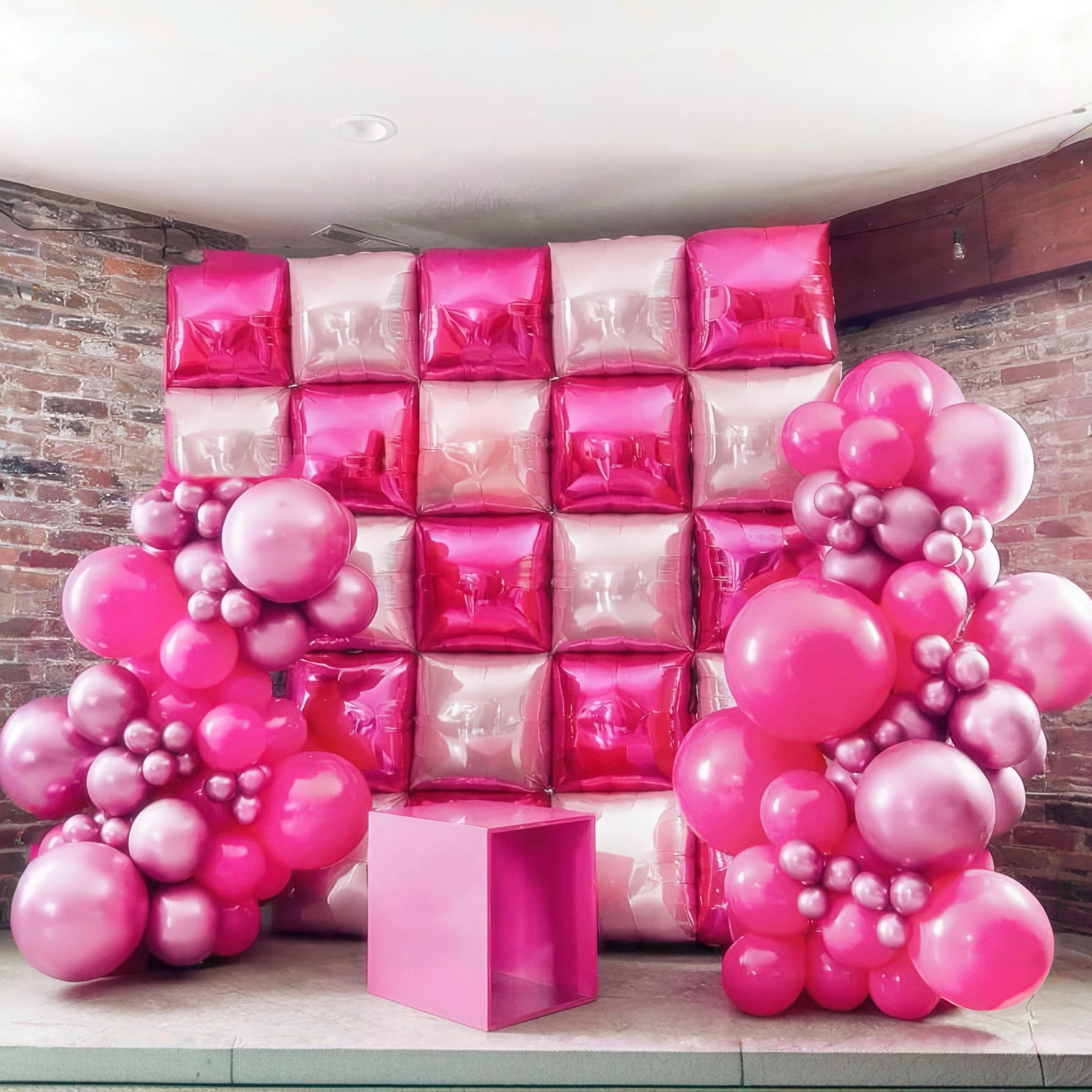 Pink Balloon Wall Set